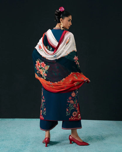 HUSSAIN REHAR DHANAK EMBROIDERED 3 pcs