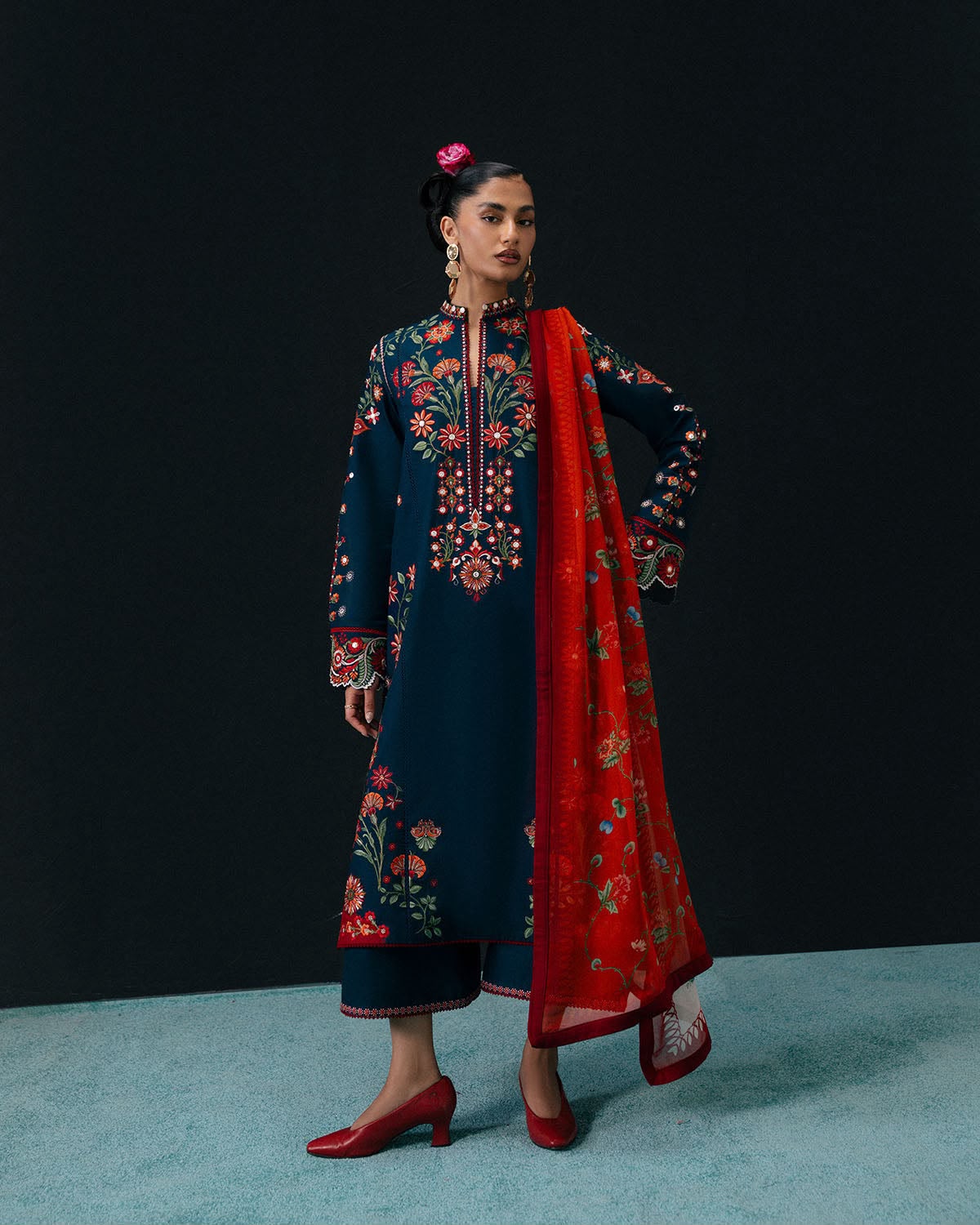 HUSSAIN REHAR DHANAK EMBROIDERED 3 pcs