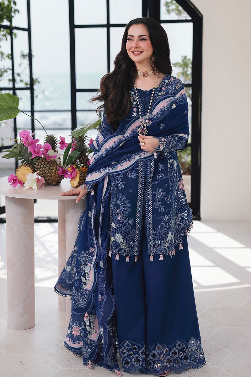 QALAMKAR DHANAK  EMBROIDERED 3 PCS