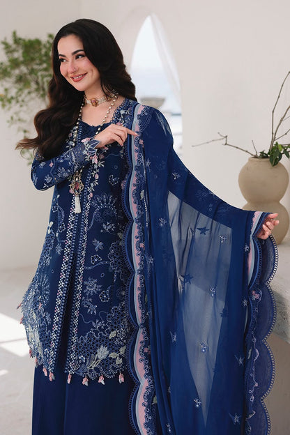 QALAMKAR DHANAK  EMBROIDERED 3 PCS