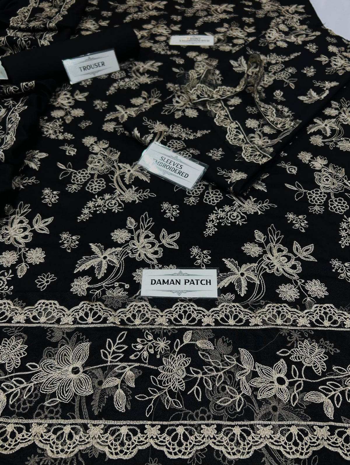 CROSS STICH DHANAK EMBROIDERED 3 pcs