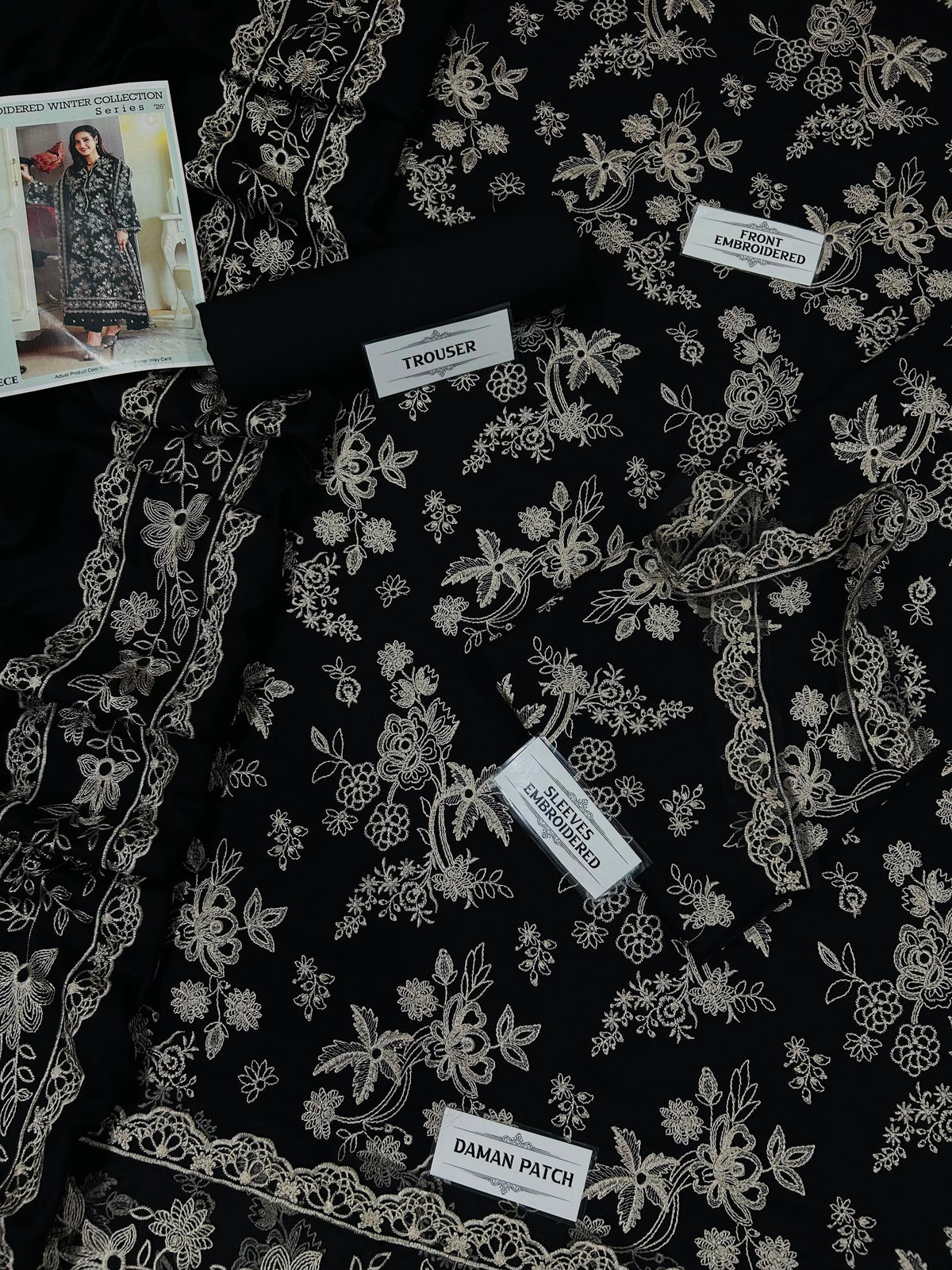 CROSS STICH DHANAK EMBROIDERED 3 pcs