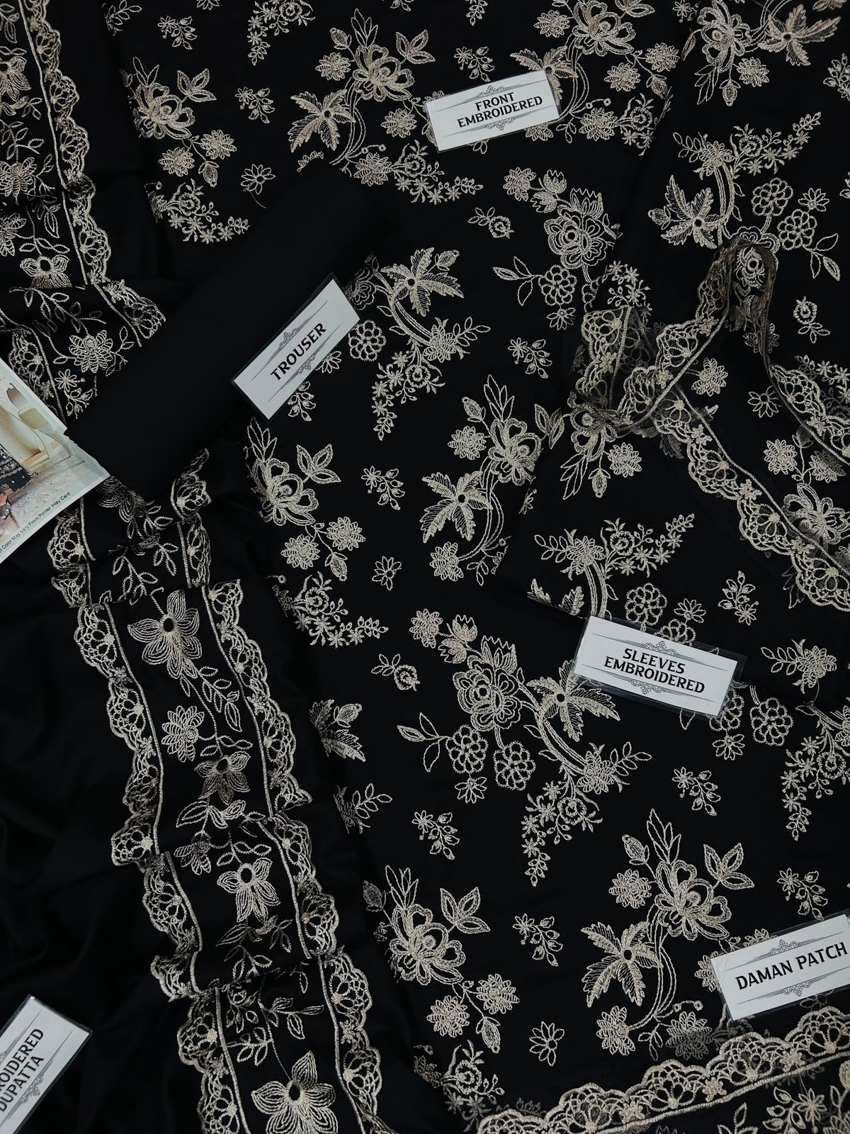 CROSS STICH DHANAK EMBROIDERED 3 pcs
