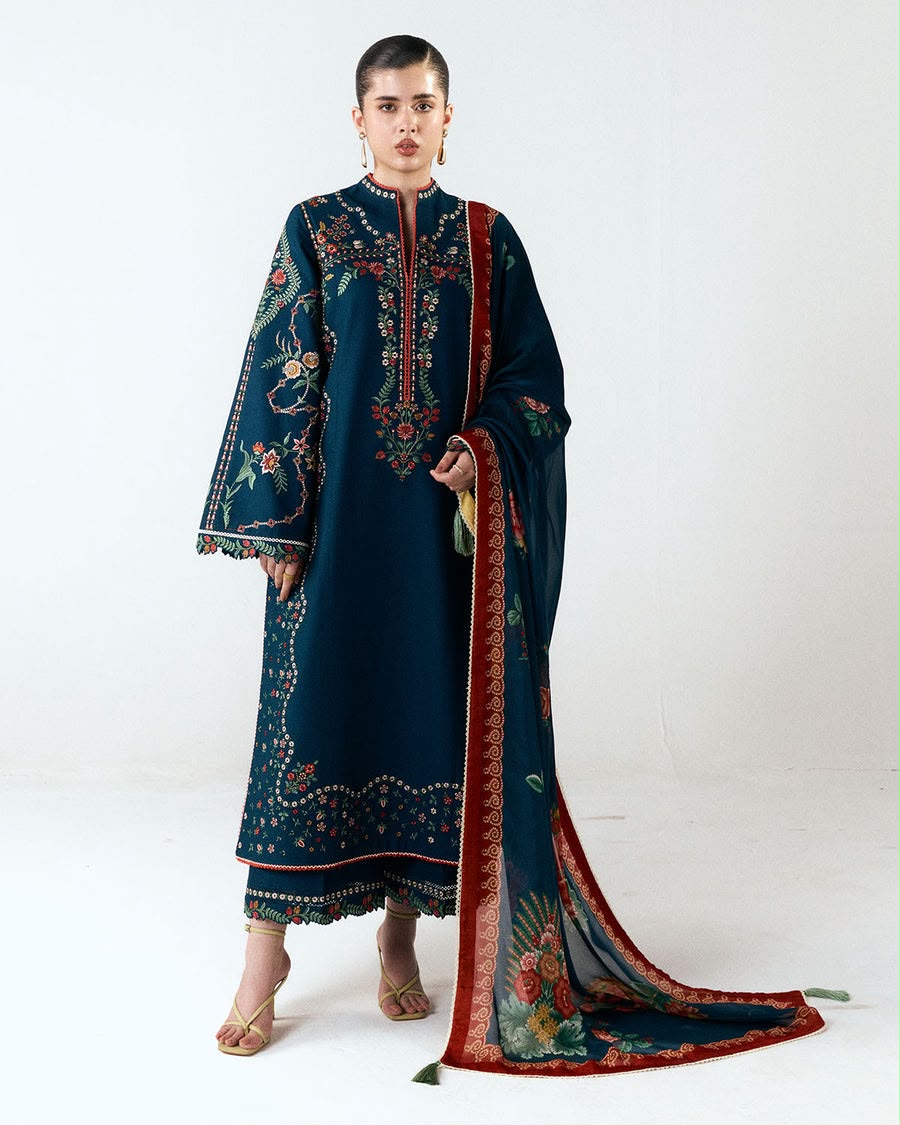 HUSSAIN REHAR DHANAK EMBROIDERED3 PCS