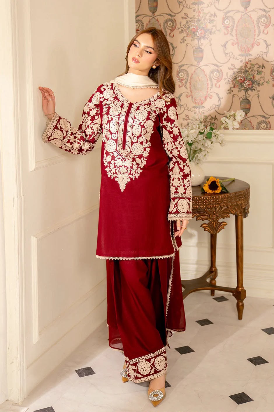 JAZMINE DHNAK EMBORIDERED 3PCS