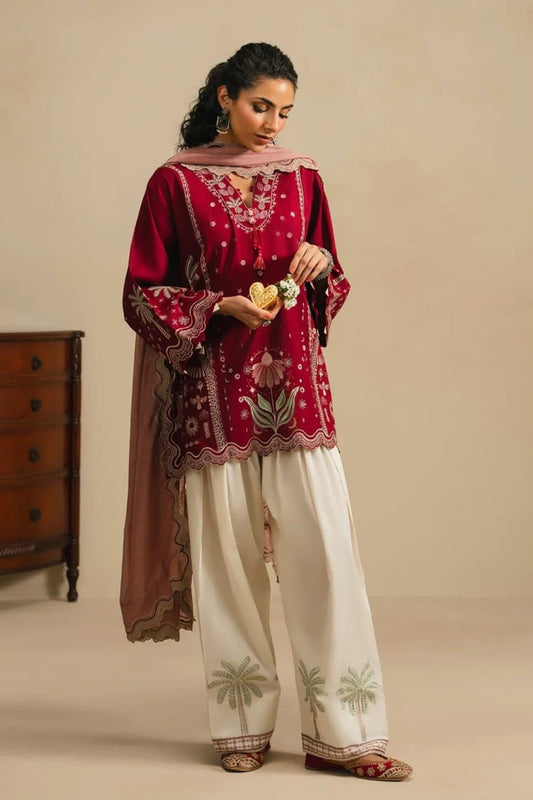ETHNIC DHNAK EMBROIDERED 3PCS