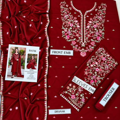 BATIK Dhanak Embroidered 3 PCS