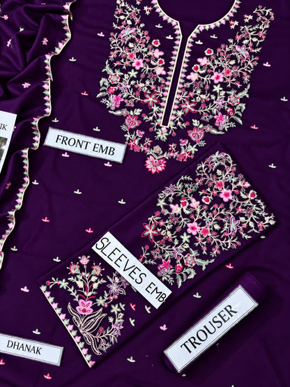 Batik Dhanak Embroidered 3 PCS