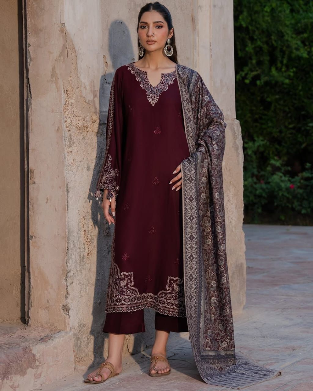 IZEL DHANAK EMBROIDERED 3 PCS