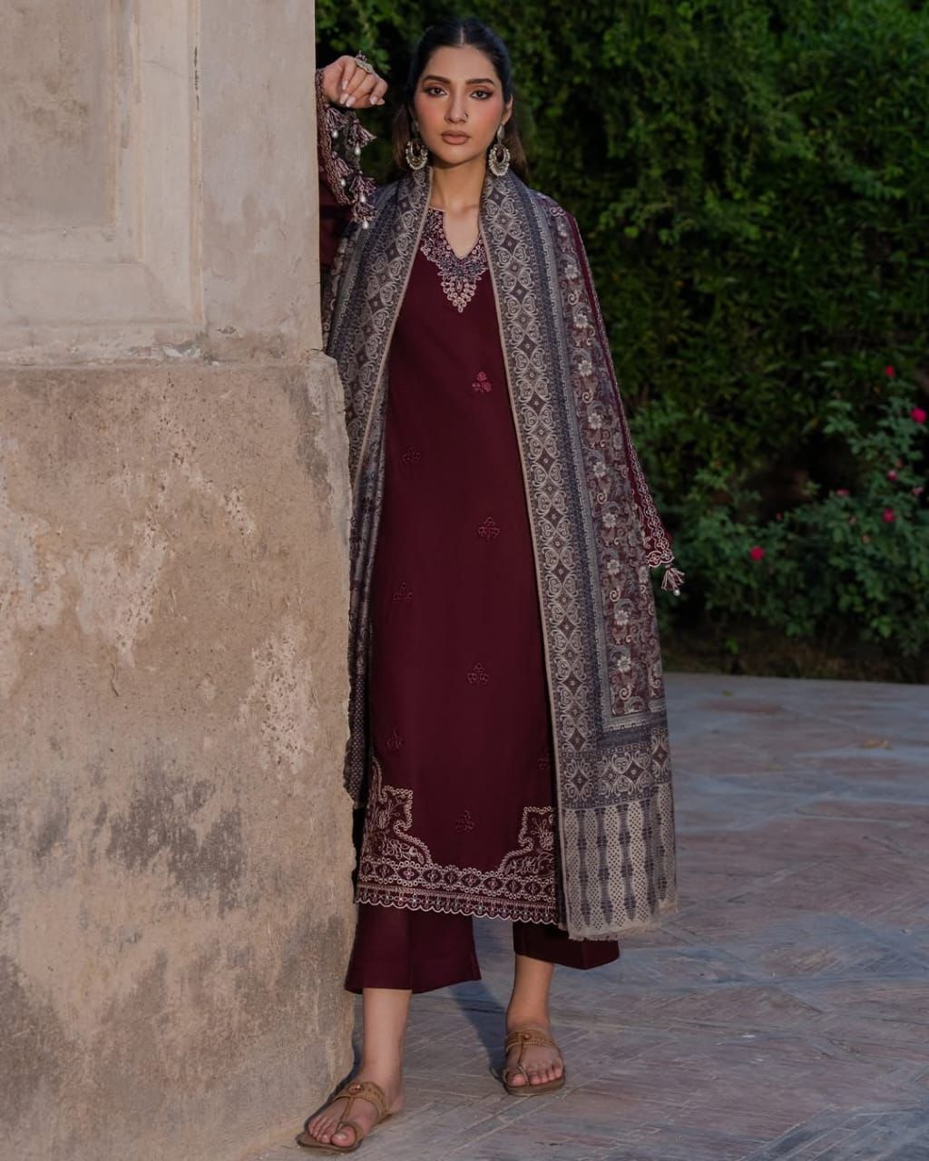 IZEL DHANAK EMBROIDERED 3 PCS