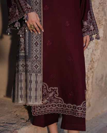 IZEL DHANAK EMBROIDERED 3 PCS