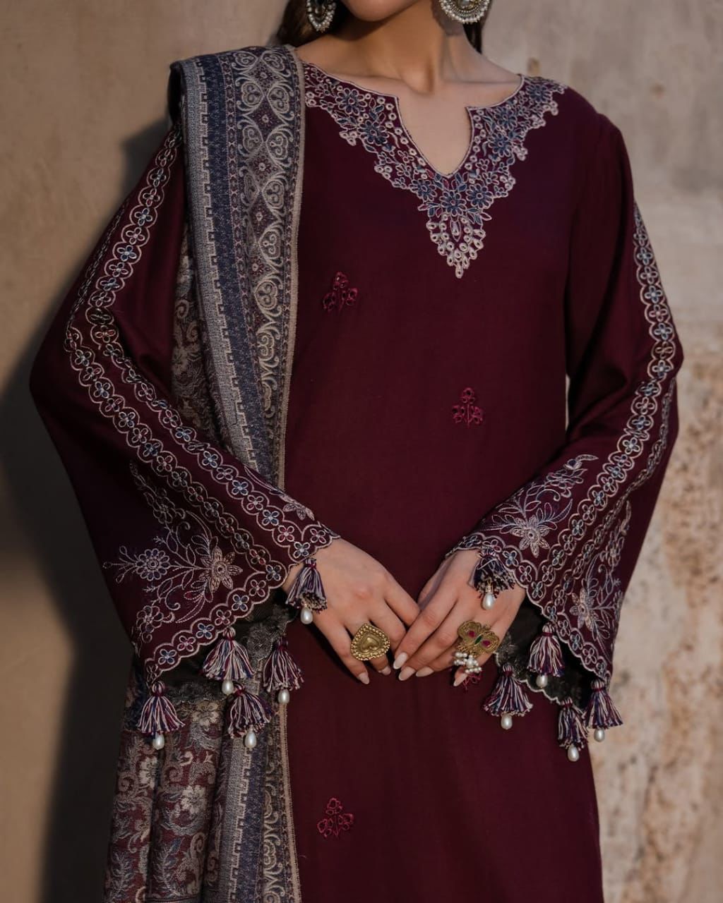 IZEL DHANAK EMBROIDERED 3 PCS