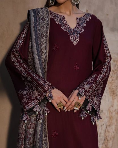 IZEL DHANAK EMBROIDERED 3 PCS