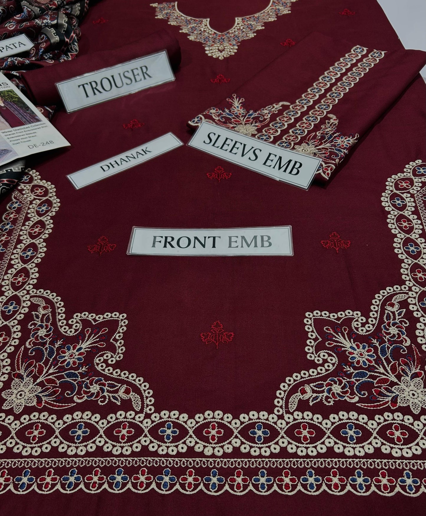 IZEL DHANAK EMBROIDERED 3 PCS