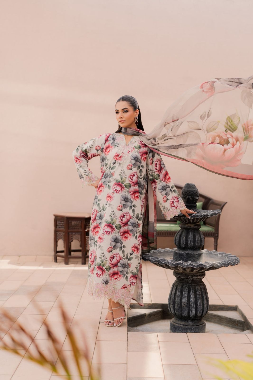 ZARA Lawn Embroidered 3 pcs