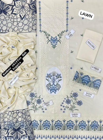SanaSafinaz Lawn Embroidered 3 pcs