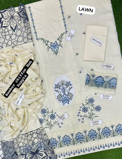 SanaSafinaz Lawn Embroidered 3 pcs