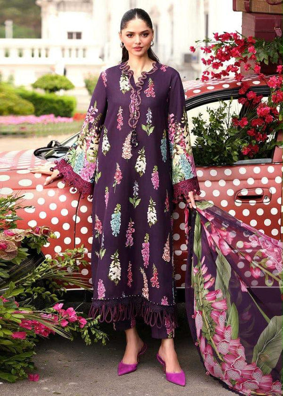 MAHROSH Bin Saeed Printed Lawn 3 Piece Suit – BSL-003