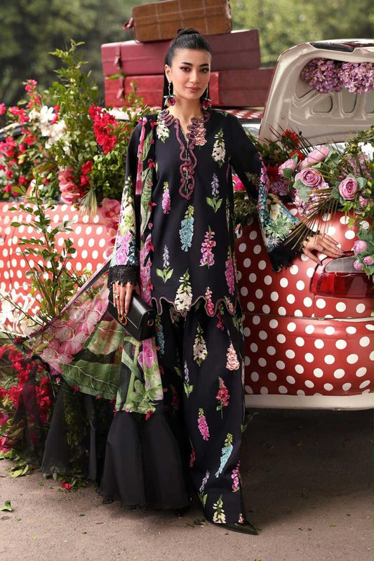 MAHROSH Bin Saeed Printed Lawn 3 Piece Suit – BSL-004