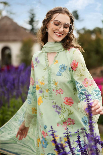 MAHROSH Bin Saeed Printed Lawn 3 Piece Suit – BSL-007