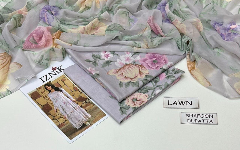 MAHROSH Bin Saeed Printed Lawn 3 Piece Suit – BSL-012