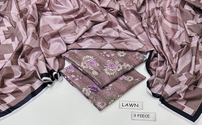 MAHROSH Bin Saeed Printed Lawn 3 Piece Suit – BSL-013