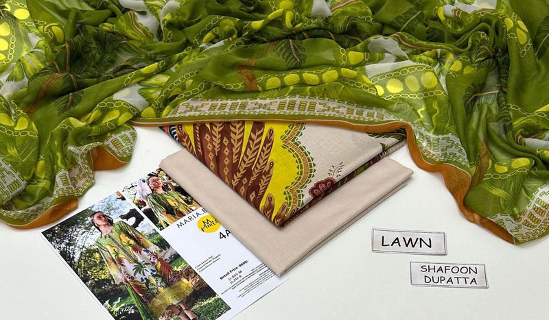 MAHROSH Bin Saeed Printed Lawn 3 Piece Suit – BSL-021