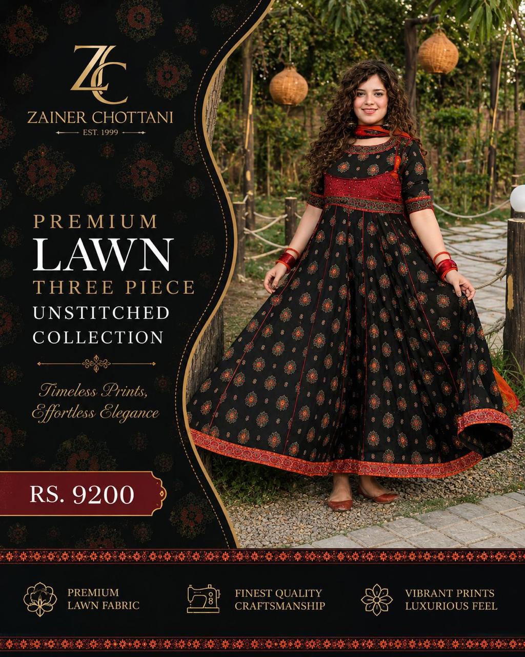 Zainab Chotani Printed Lawn 3 Pcs