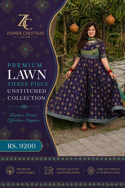 Zainab Chotani Printed Lawn 3 Pcs