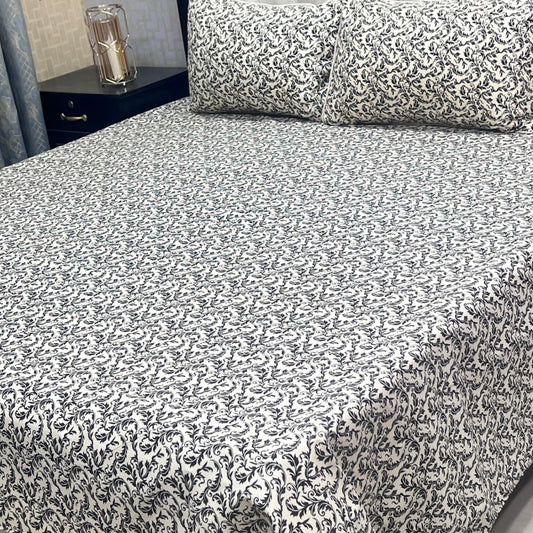 MAHROSH 3D Crystal Cotton Bedsheet - Design 020