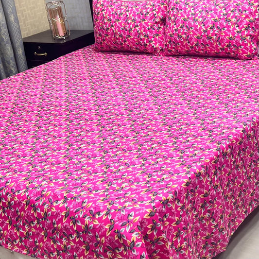 MAHROSH 3D Crystal Cotton Bedsheet - Design 022