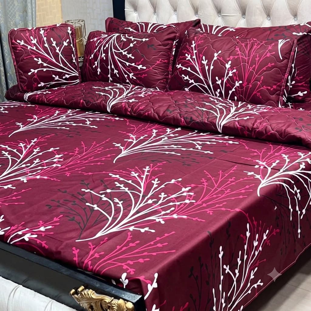 MAHROSH 7Pc Printed Comforter Set - Design 28