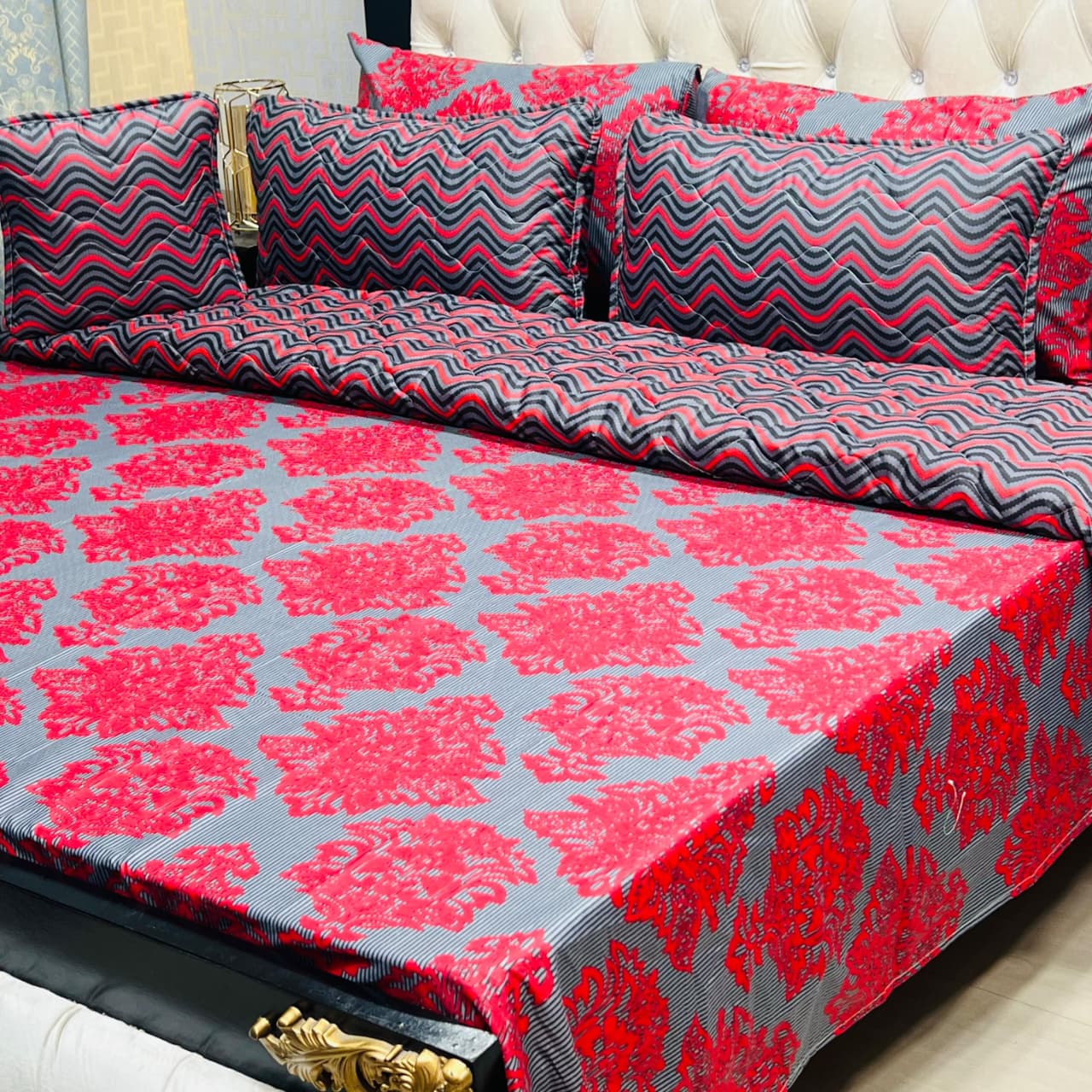MAHROSH 7Pc Printed Comforter Set - Design 07