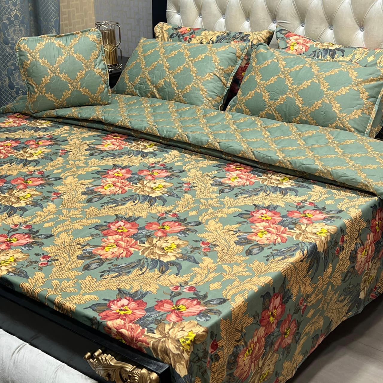 MAHROSH 7Pc Printed Comforter Set - Design 14