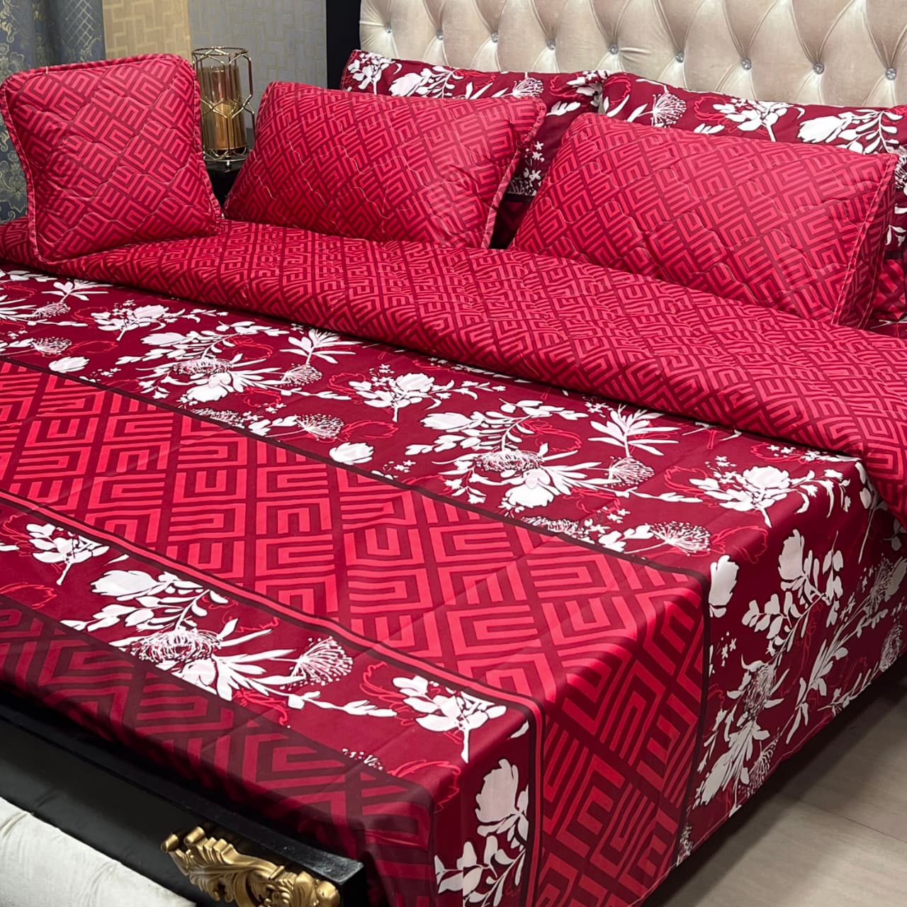 MAHROSH 7Pc Printed Comforter Set - Design 18