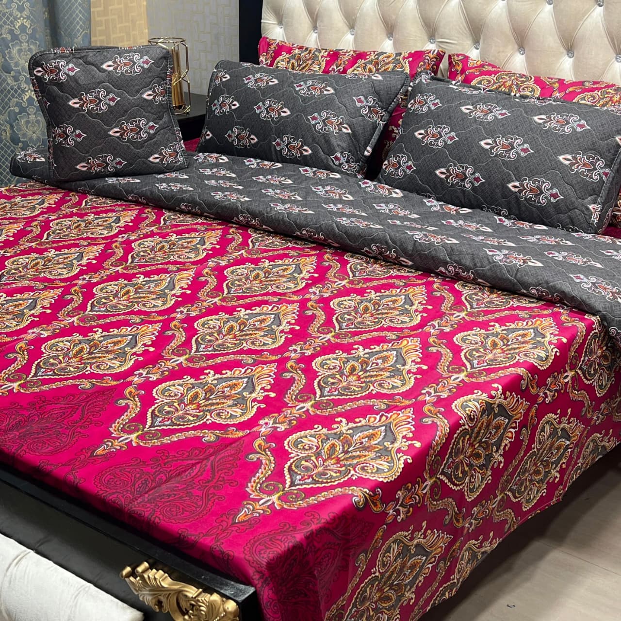 MAHROSH 7Pc Printed Comforter Set - Design 04