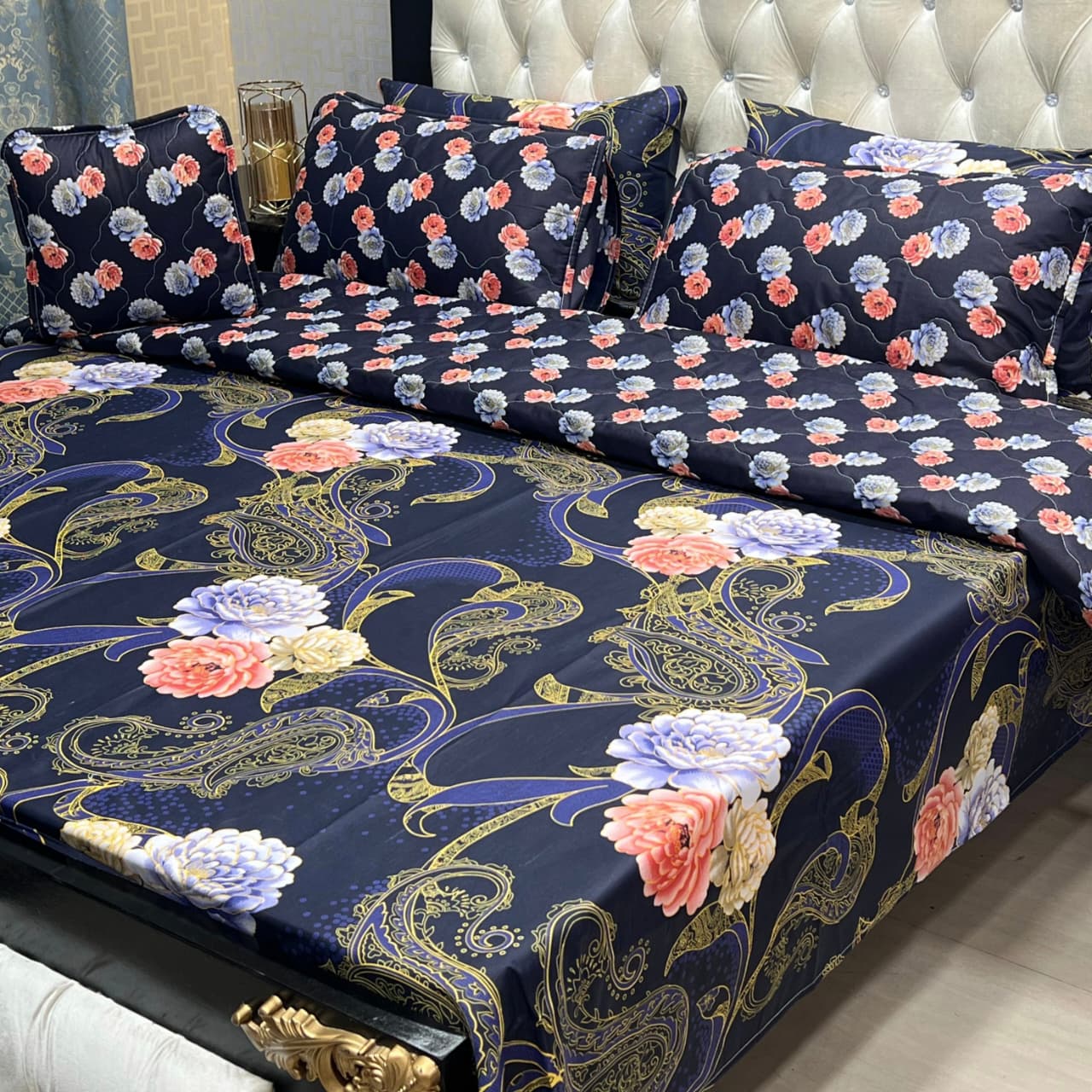MAHROSH 7Pc Printed Comforter Set - Design 10