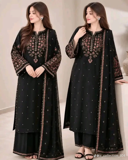 BATIK premium Dhanak Embroidered 3 PCS