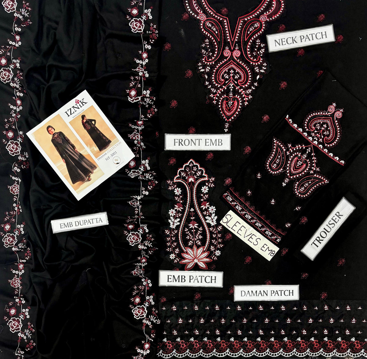 Iznik Premium Dhanak Embroidered 3 PCS
