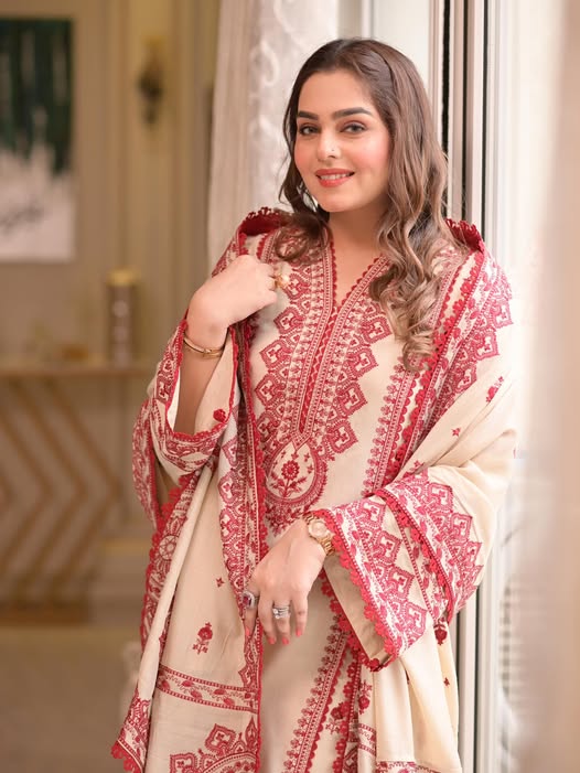 Aneelas Dhanak 3 PCS Embroidered