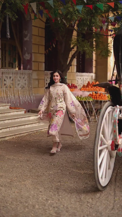 ANEELAS LAWN EMBROIDERED 3 PCS