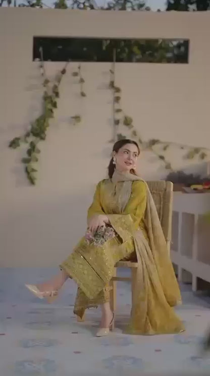 Qalamkar Lawn Embroidered 3pcs