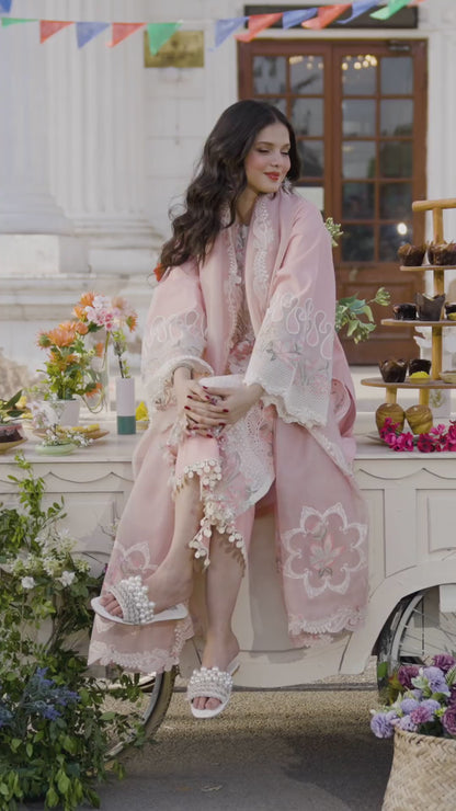 BIN ILYAS Lawn Embroidered 3 pcs